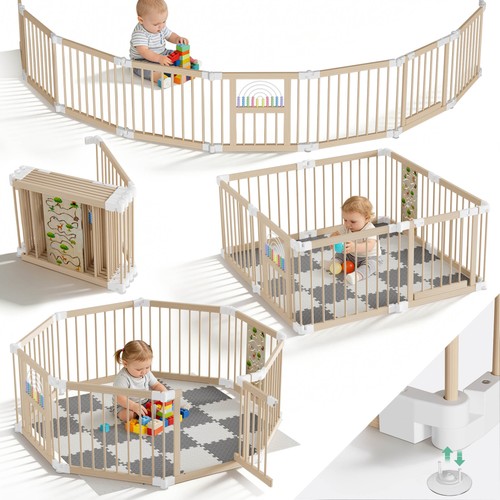 Wooden baby playpen - wooden, 8